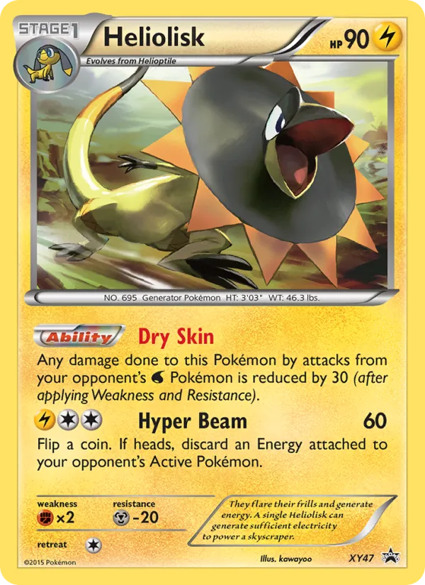 Heliolisk card from XY Black Star Promos, number XY47/211