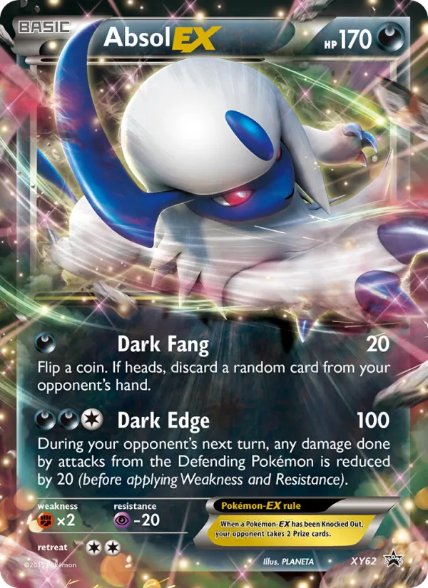 Absol EX card from XY Black Star Promos, number XY62/211