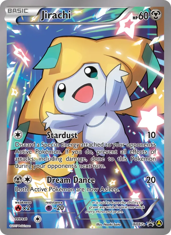 Kartu Jirachi dari XY Black Star Promos, nomor XY67a/211
