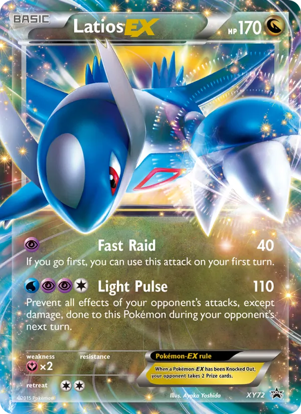 Latios EX card from XY Black Star Promos, number XY72/211