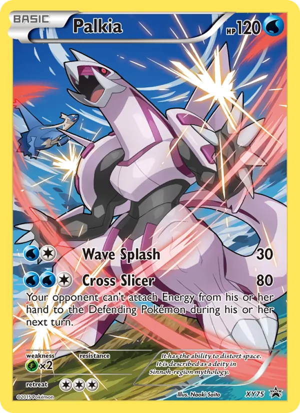 Palkia card from XY Black Star Promos, number XY75/211