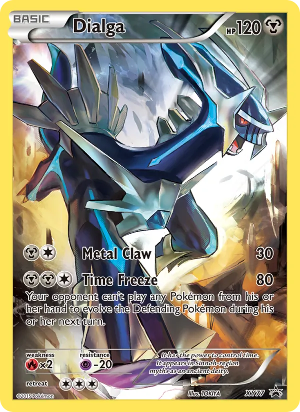 Dialga card from XY Black Star Promos, number XY77/211