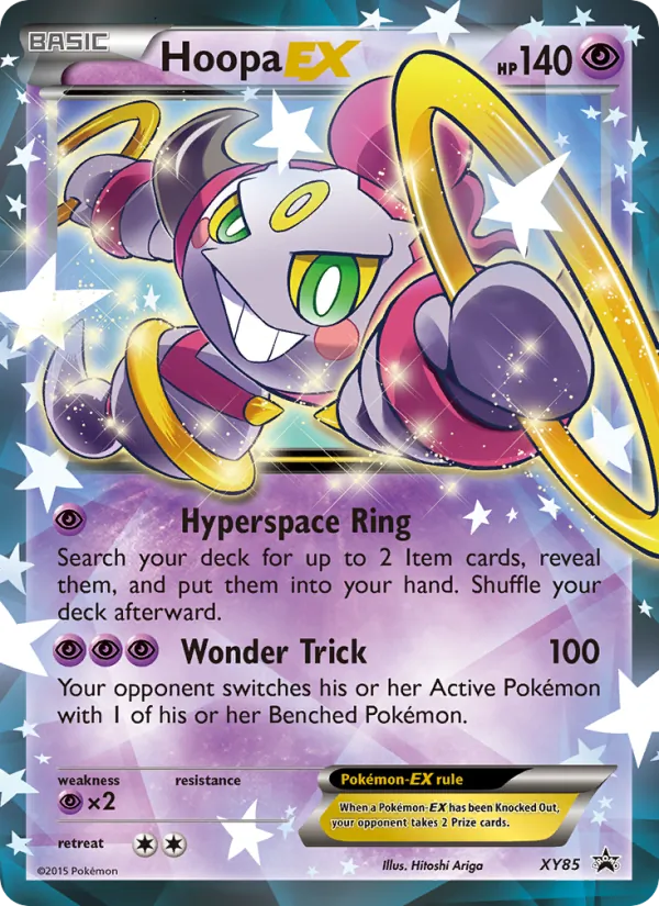 Hoopa EX card from XY Black Star Promos, number XY85/211