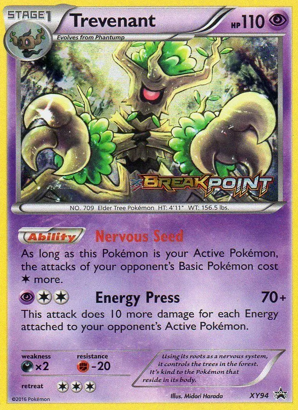 Kaart Trevenant uit XY Black Star Promos, nummer XY94/211