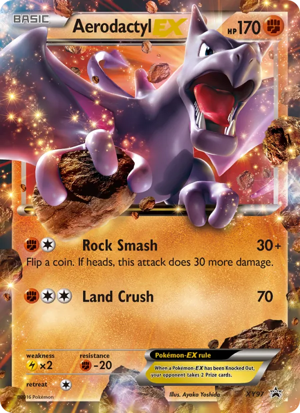 Aerodactyl EX card from XY Black Star Promos, number XY97/211