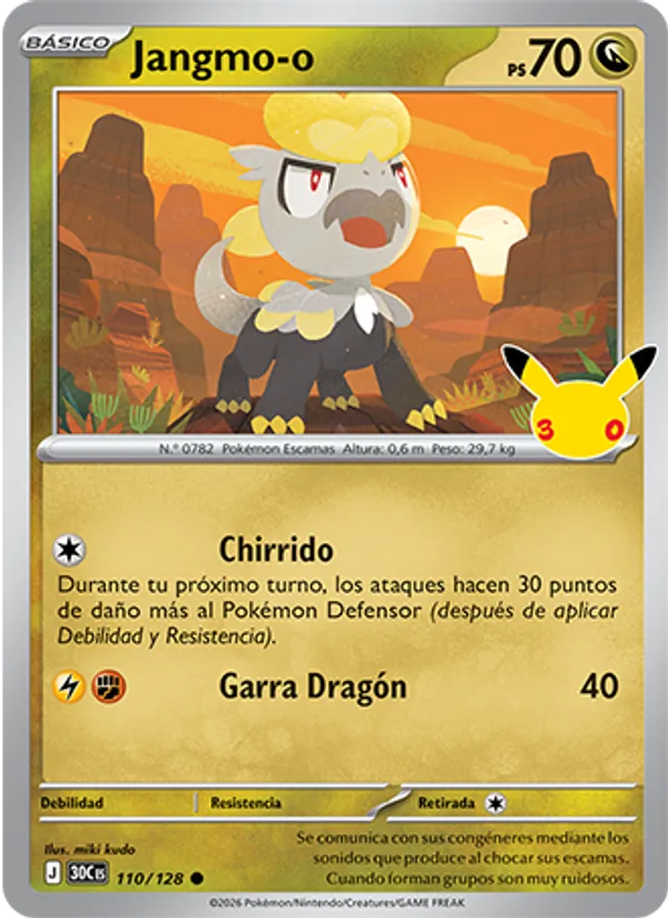 Carta Jangmo-o de la expansión Celebración 30.º Aniversario, número 110/128