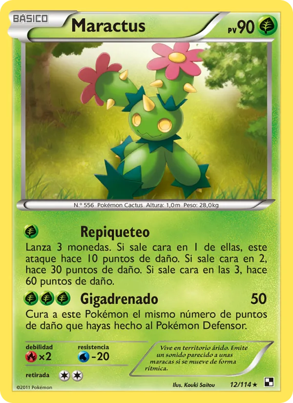 Carta Maractus de la expansión Negro y Blanco, número 12/114