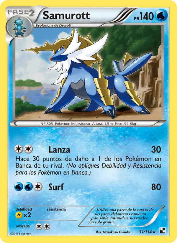Carta Samurott de la expansión Negro y Blanco, número 31/114