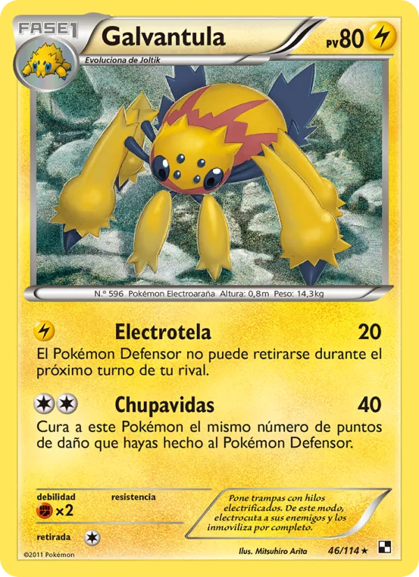 Carta Galvantula de la expansión Negro y Blanco, número 46/114