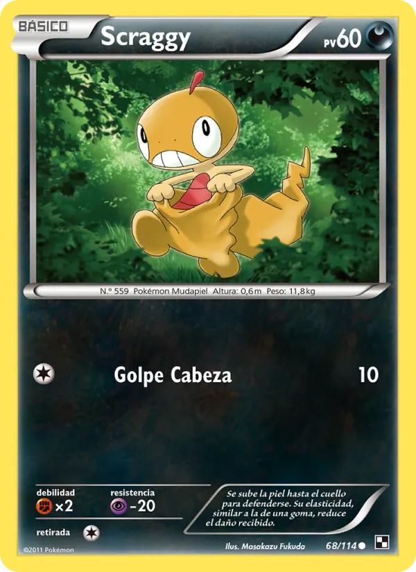 Carta Scraggy de la expansión Negro y Blanco, número 68/114