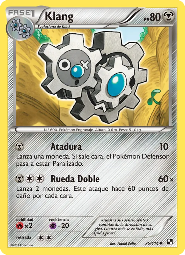 Carta Klang de la expansión Negro y Blanco, número 75/114