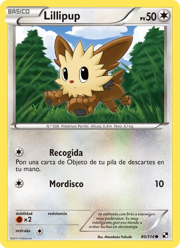 Carta Lillipup de la expansión Negro y Blanco, número 80/114
