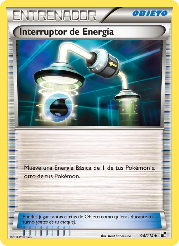 Carta Interruptor de Energía de la expansión Negro y Blanco, número 94/114