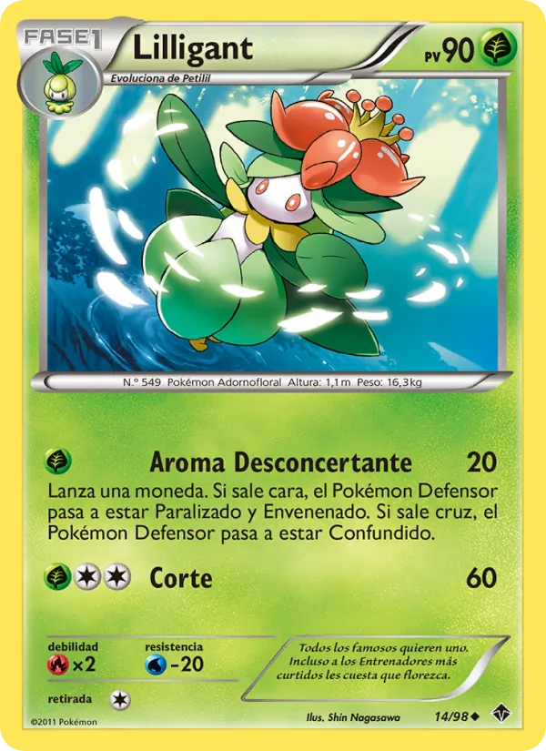 Carta Lilligant de la expansión Fuerzas Emergentes, número 14/98