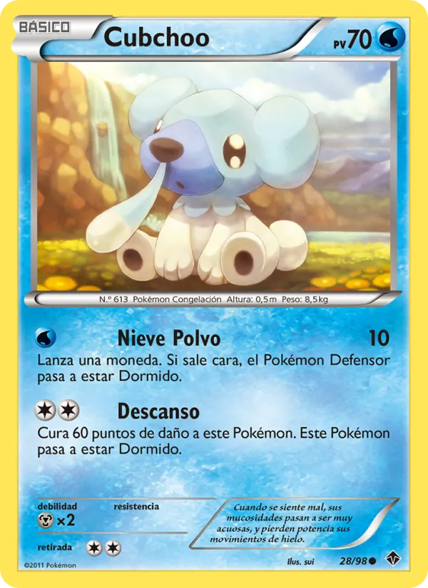 Carta Cubchoo de la expansión Fuerzas Emergentes, número 28/98