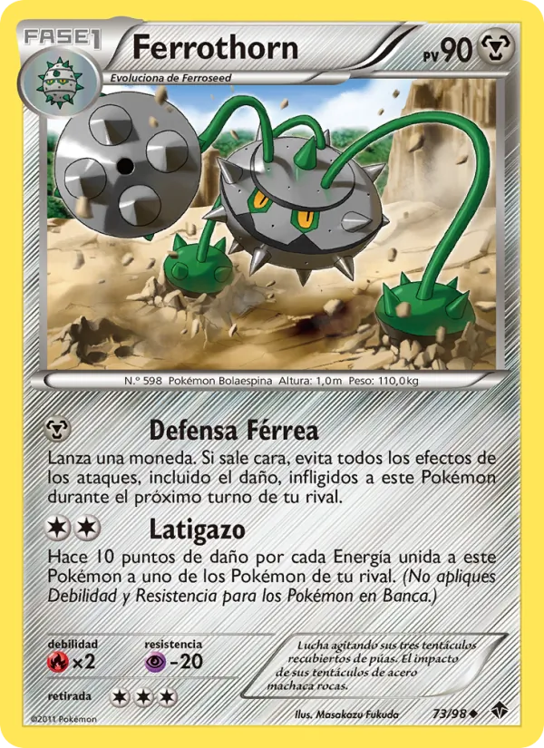 Carta Ferrothorn de la expansión Fuerzas Emergentes, número 73/98