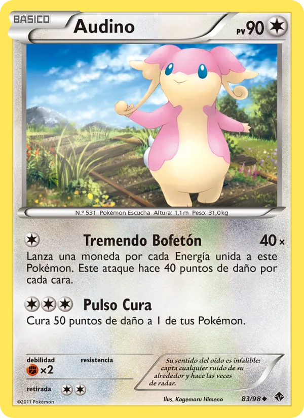 Carta Audino de la expansión Fuerzas Emergentes, número 83/98