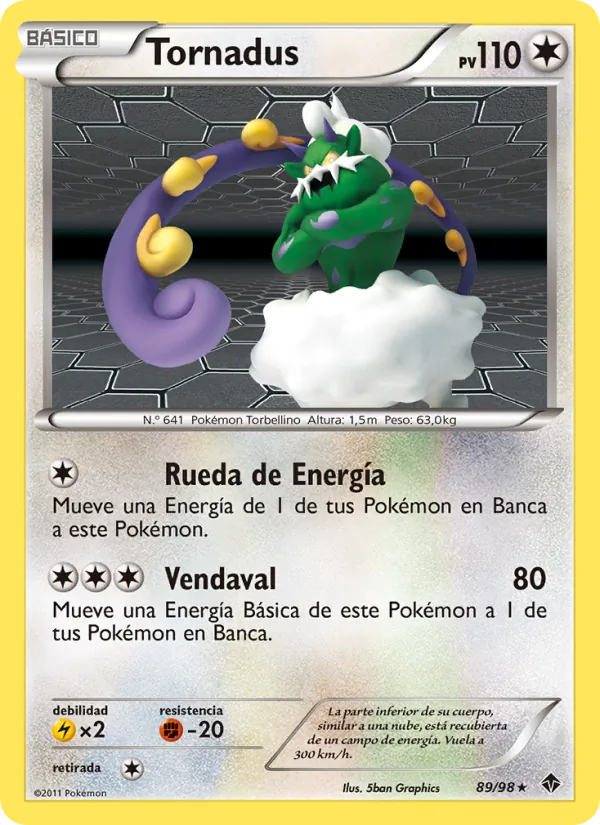 Carta Tornadus de la expansión Fuerzas Emergentes, número 89/98
