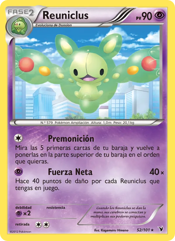 Carta Reuniclus de la expansión Nobles Victorias, número 52/101