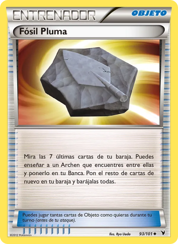 Carta Fósil Pluma de la expansión Nobles Victorias, número 93/101