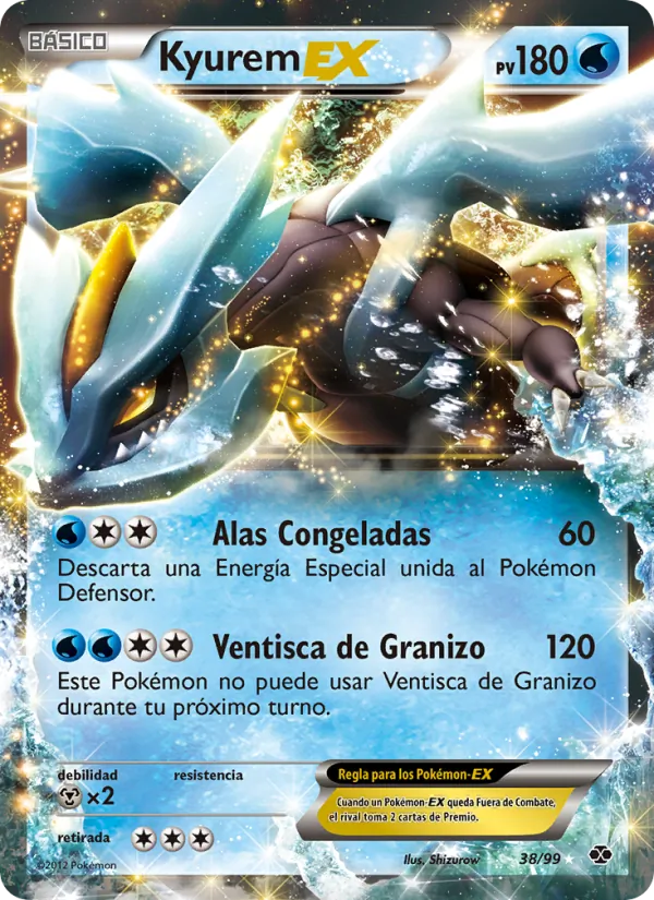 Carta Kyurem-EX de la expansión Próximos Destinos, número 38/99