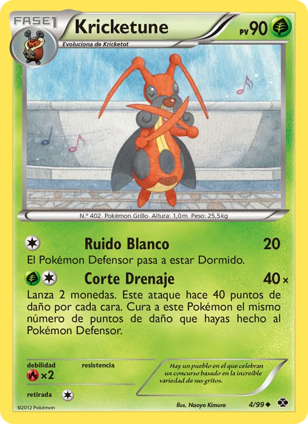 Carta Kricketune de la expansión Próximos Destinos, número 4/99