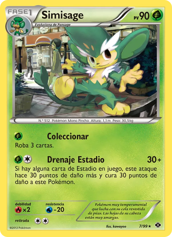 Carta Simisage de la expansión Próximos Destinos, número 7/99