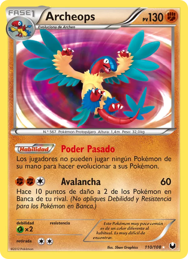 Carta Archeops de la expansión Oscuros Exploradores, número 110/108