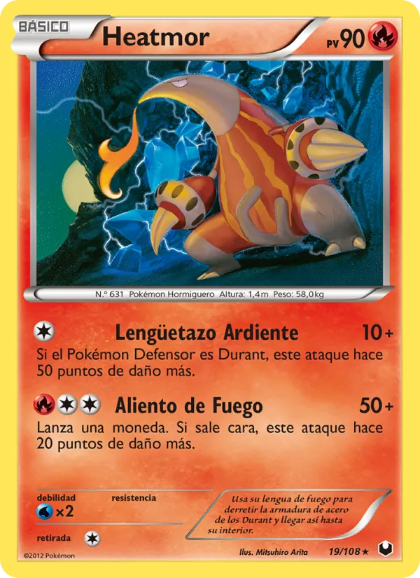 Carta Heatmor de la expansión Oscuros Exploradores, número 19/108