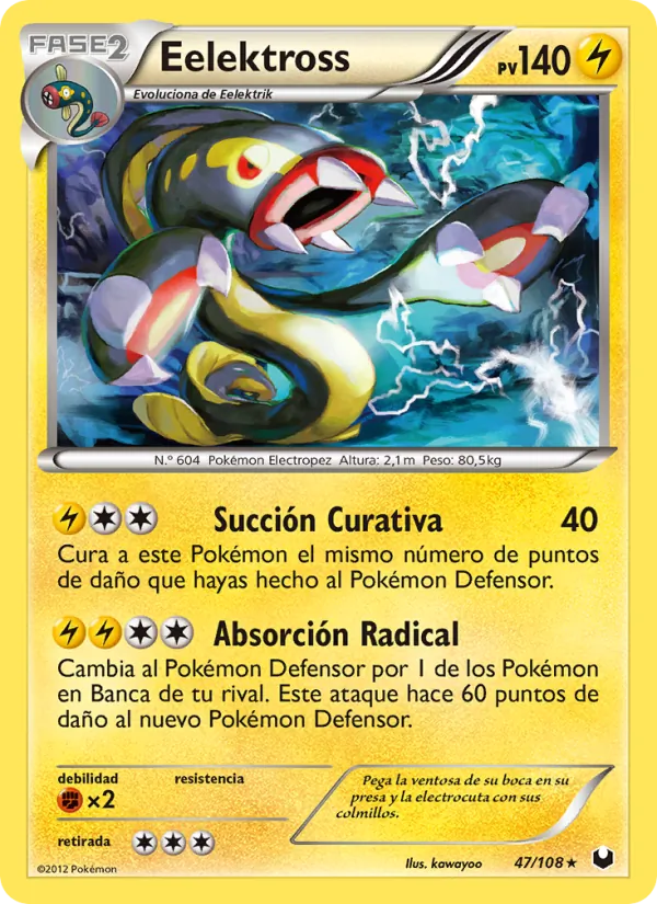 Carta Eelektross de la expansión Oscuros Exploradores, número 47/108
