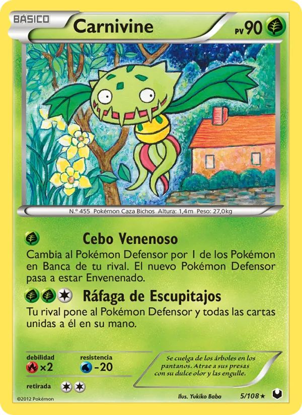 Carta Carnivine de la expansión Oscuros Exploradores, número 5/108