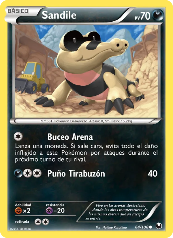 Carta Sandile de la expansión Oscuros Exploradores, número 64/108