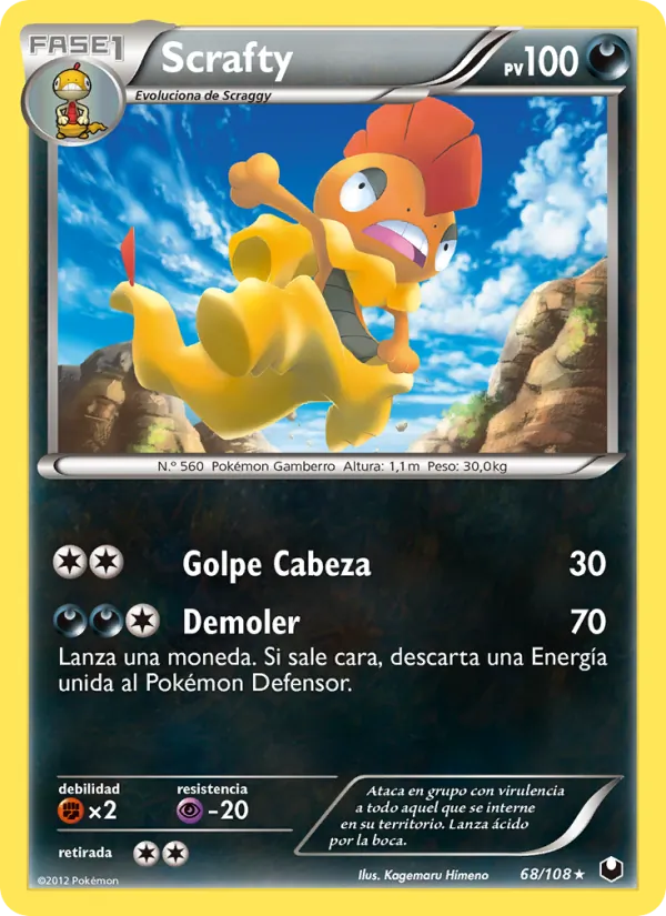 Carta Scrafty de la expansión Oscuros Exploradores, número 68/108