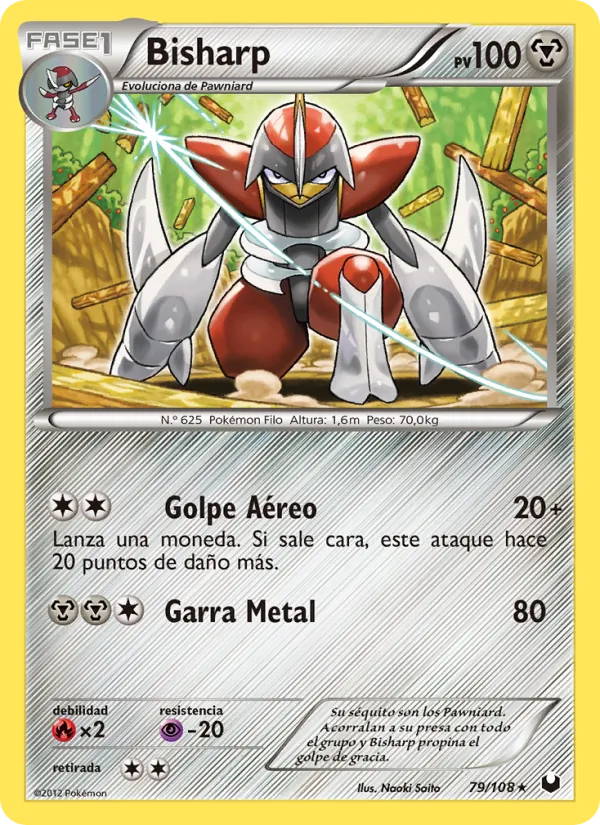Carta Bisharp de la expansión Oscuros Exploradores, número 79/108