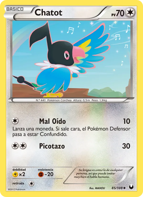 Carta Chatot de la expansión Oscuros Exploradores, número 85/108