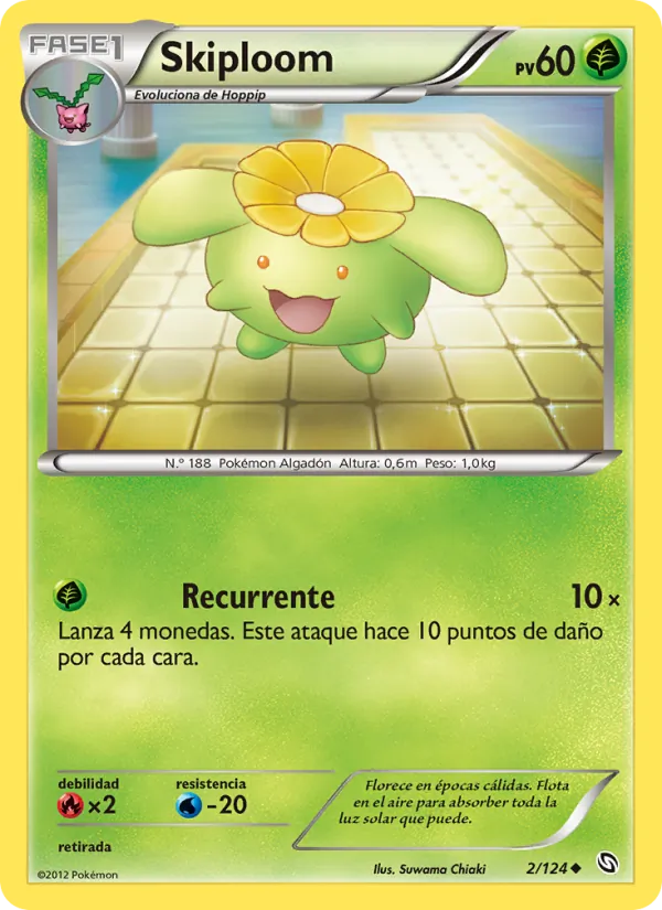 Carta Skiploom de la expansión Dragones Majestuosos, número 2/124