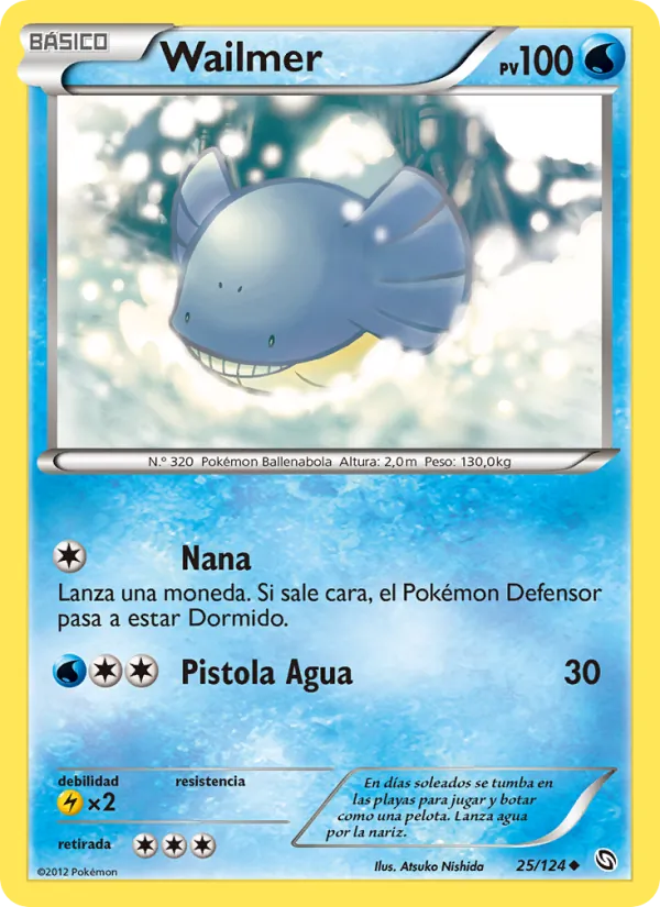 Carta Wailmer de la expansión Dragones Majestuosos, número 25/124