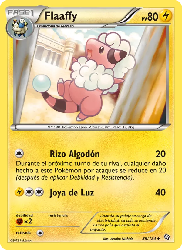 Carta Flaaffy de la expansión Dragones Majestuosos, número 39/124