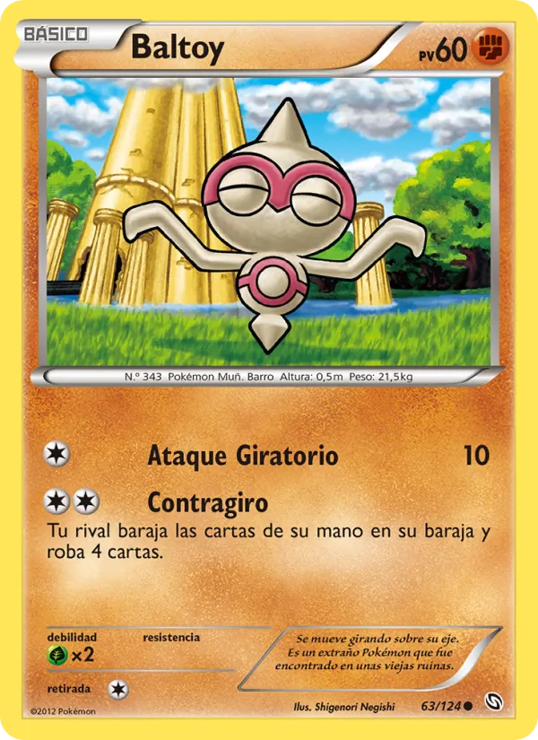 Carta Baltoy de la expansión Dragones Majestuosos, número 63/124