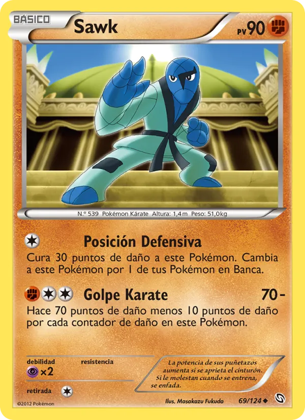 Carta Sawk de la expansión Dragones Majestuosos, número 69/124