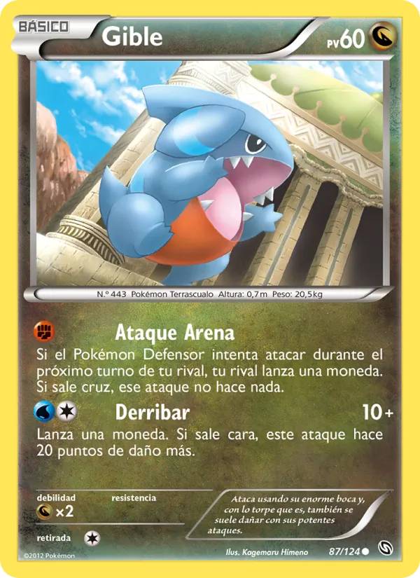Carta Gible de la expansión Dragones Majestuosos, número 87/124