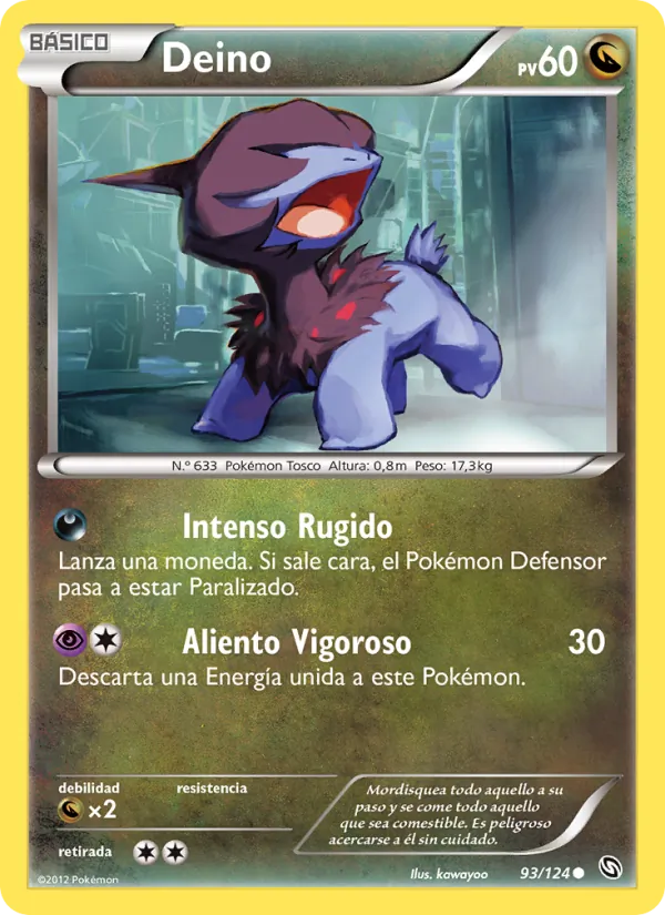 Carta Deino de la expansión Dragones Majestuosos, número 93/124