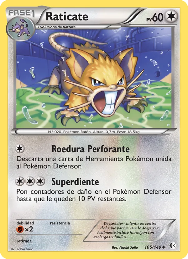 Carta Raticate de la expansión Fronteras Cruzadas, número 105/149