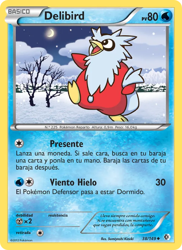 Carta Delibird de la expansión Fronteras Cruzadas, número 38/149