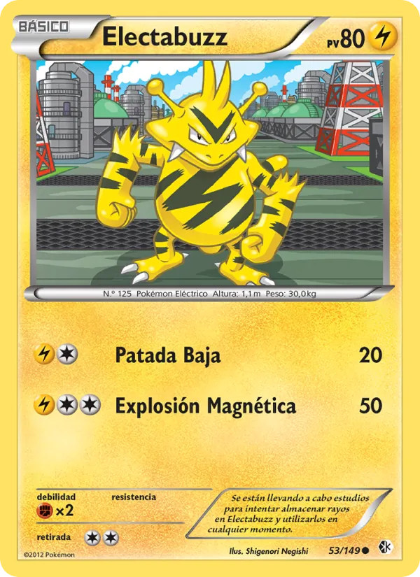 Carta Electabuzz de la expansión Fronteras Cruzadas, número 53/149