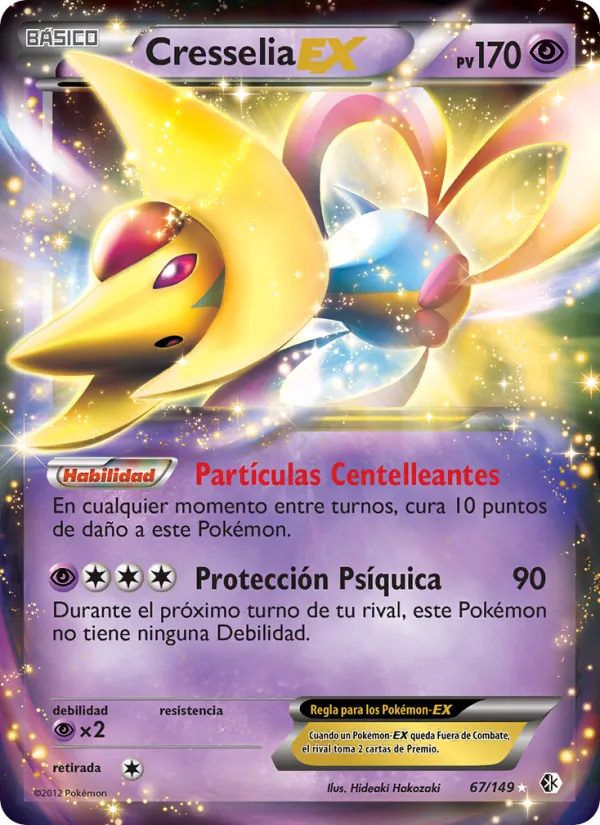 Carta Cresselia-EX de la expansión Fronteras Cruzadas, número 67/149