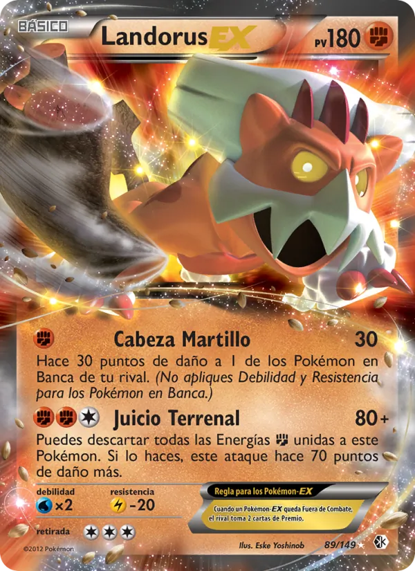 Carta Landorus-EX de la expansión Fronteras Cruzadas, número 89/149