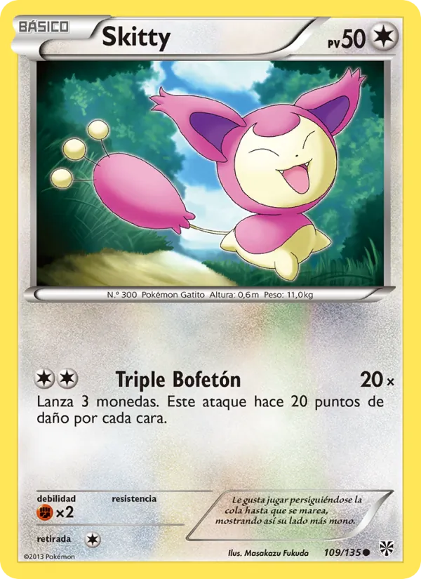 Carta Skitty de la expansión Tormenta Plasma, número 109/135