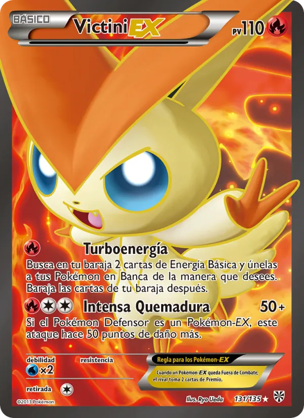 Carta Victini-EX de la expansión Tormenta Plasma, número 131/135