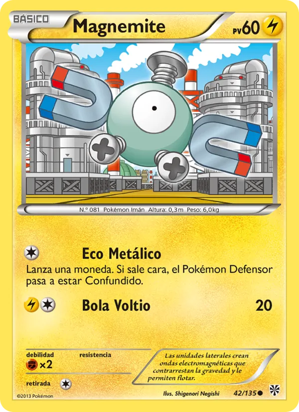 Carta Magnemite de la expansión Tormenta Plasma, número 42/135